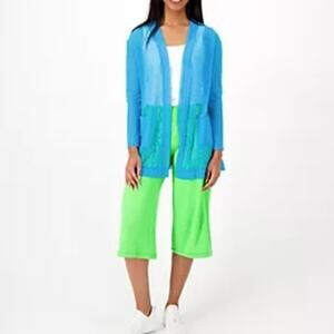 Lug Skeeter Sheer Illusion Cardigan Small Sky Blue